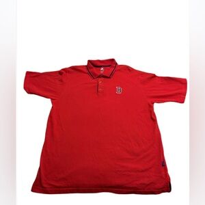 Boston Red Sox Polo Shirt with Navy Accents size XL NWOT!